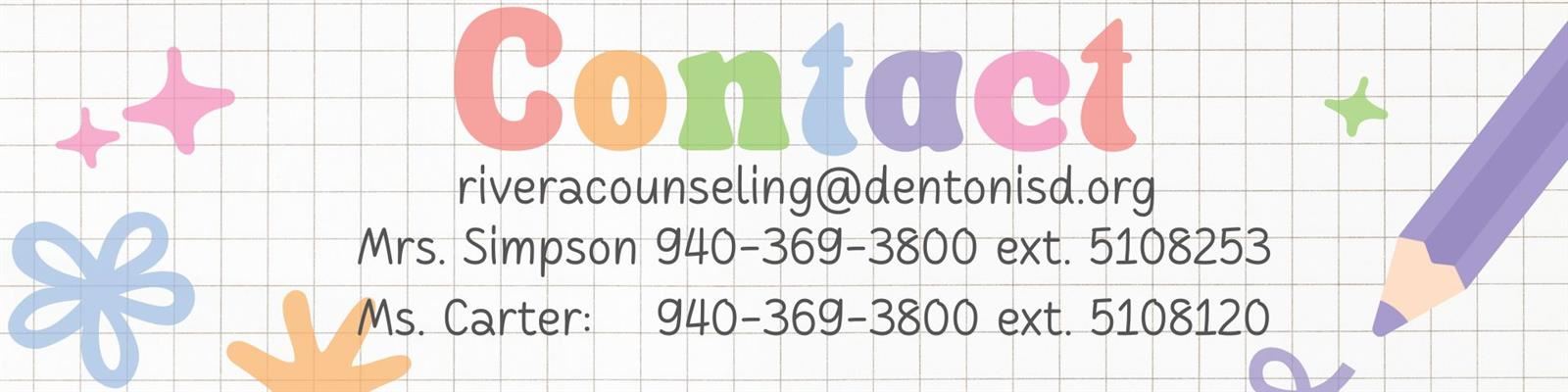 Contact Info for Mrs. Carter and Mrs. Slaughter-Simpson